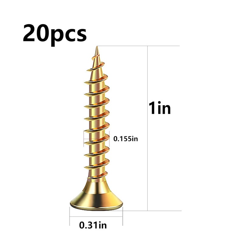 Wensilon (120 PCS) Drywall Anchors Screws 8 Blue Wall Anchor Set 1/4. Three-Color Screws Make it Easy to Install Various Color Products - Image 2